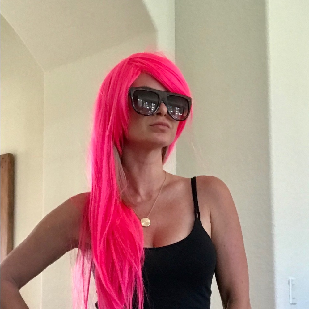 Pink wig